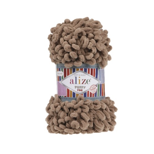 Włóczka Alize Puffy Fine - 329 mleczny brąz