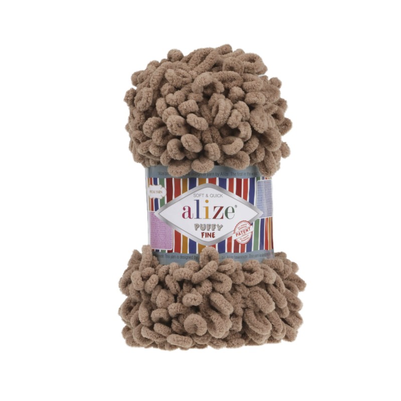 Włóczka Alize Puffy Fine - 329 mleczny brąz