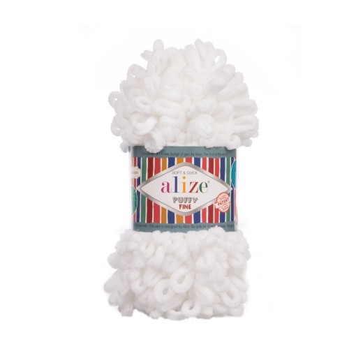 Włóczka Alize Puffy Fine 055 / biel