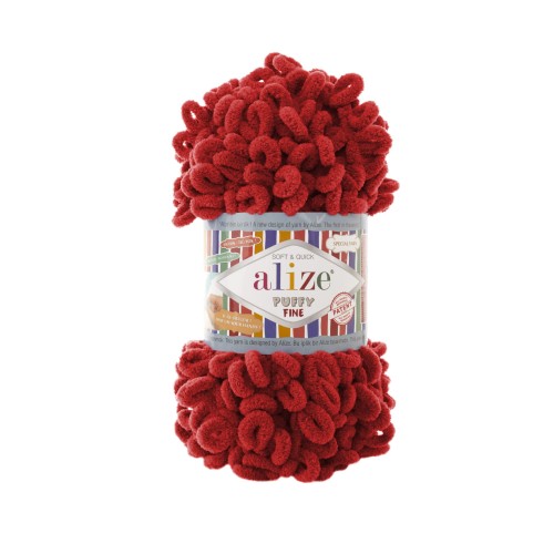 Włóczka Alize Puffy Fine 056 / czerwień