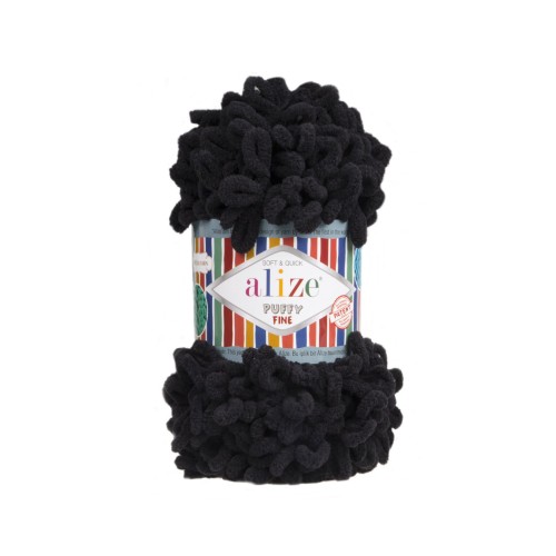 Włóczka Alize Puffy Fine 060 / czerń
