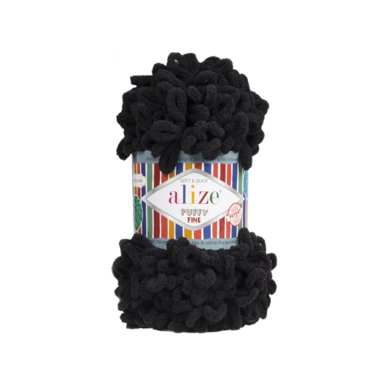 Włóczka Alize Puffy Fine 060 / czerń