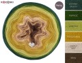 KOKONEK Merino 582 Smaki lasu - Ciemna zieleń/paproć/limetka/musztarda/ciepły beż/brąz