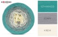 KOKONEK Szmaragd/szary/krem
