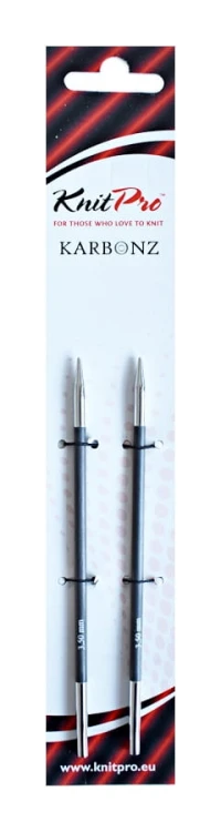 Druty do wymiennych żyłek KnitPro Karbonz - z włókna węglowego 3,5 mm