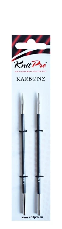 Druty do wymiennych żyłek KnitPro Karbonz - z włókna węglowego 3,0 mm