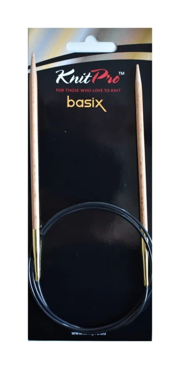 Druty z żyłką KnitPro Basix Beech - drewniane z akrylową żyłką