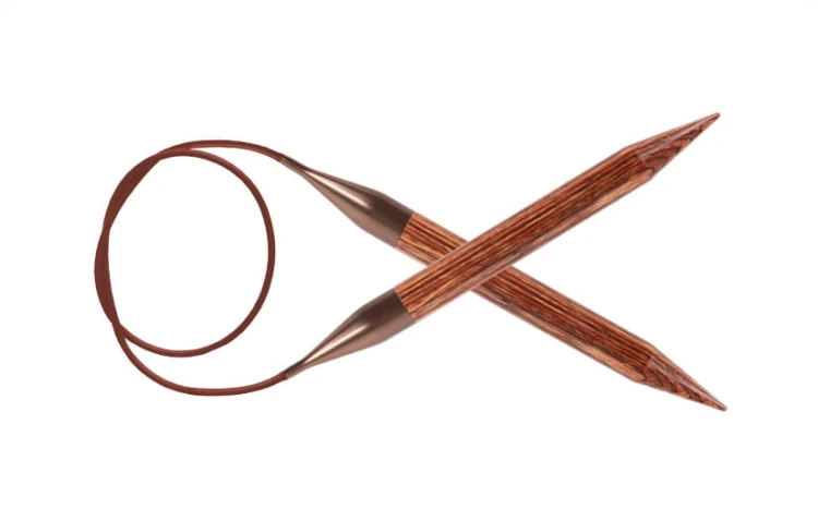 Druty z żyłką KnitPro Ginger - drewniane z akrylową żyłką