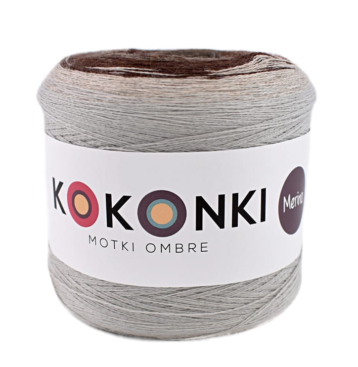 KOKONEK Merino 572 Orzechowa zdobycz - Jasny szary/safari/brąz/orzech melanż/cappuccino