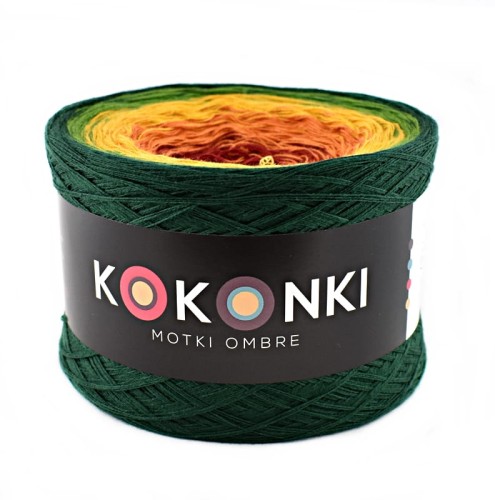 KOKONEK Butelkowa zieleń/paproć/kurkuma/koniak/burgund
