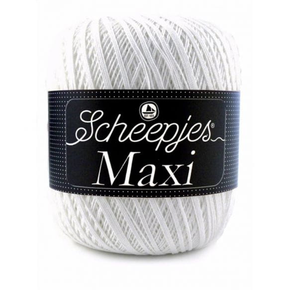 Kordonek Scheepjes Maxi - 106 śnieżna biel - 100 g