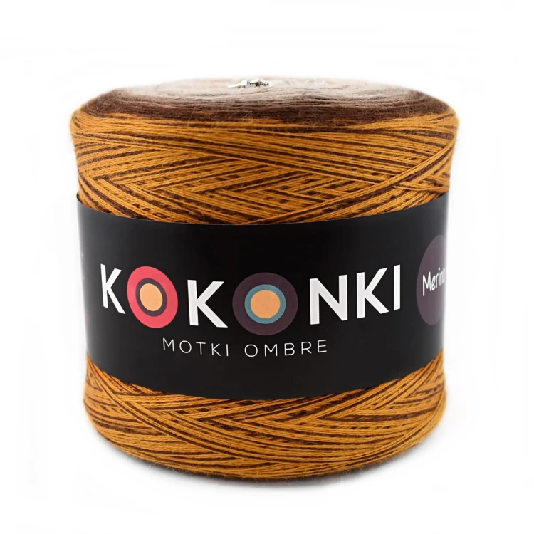 KOKONEK Merino 593 MIX - Miodowy/brąz/ciemny beż/ciepły beż/jasny beż