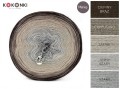 KOKONEK Merino 598 MIX - Ciemny brąz/cappuccino/safari/jasny szary/szary