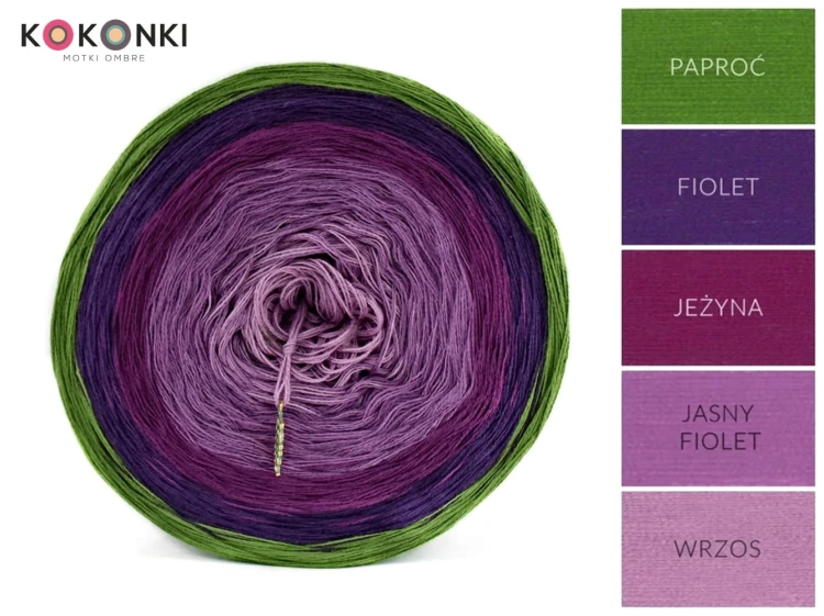 KOKONEK Paproć/fiolet/jeżyna/jasny fiolet/wrzos