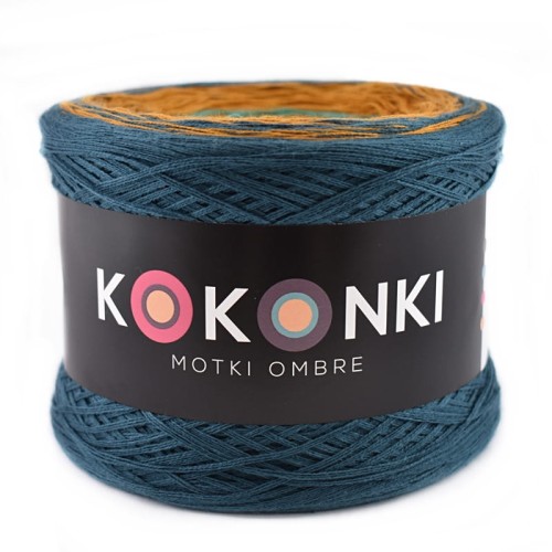 KOKONEK A737 Petrol/musztarda/morski