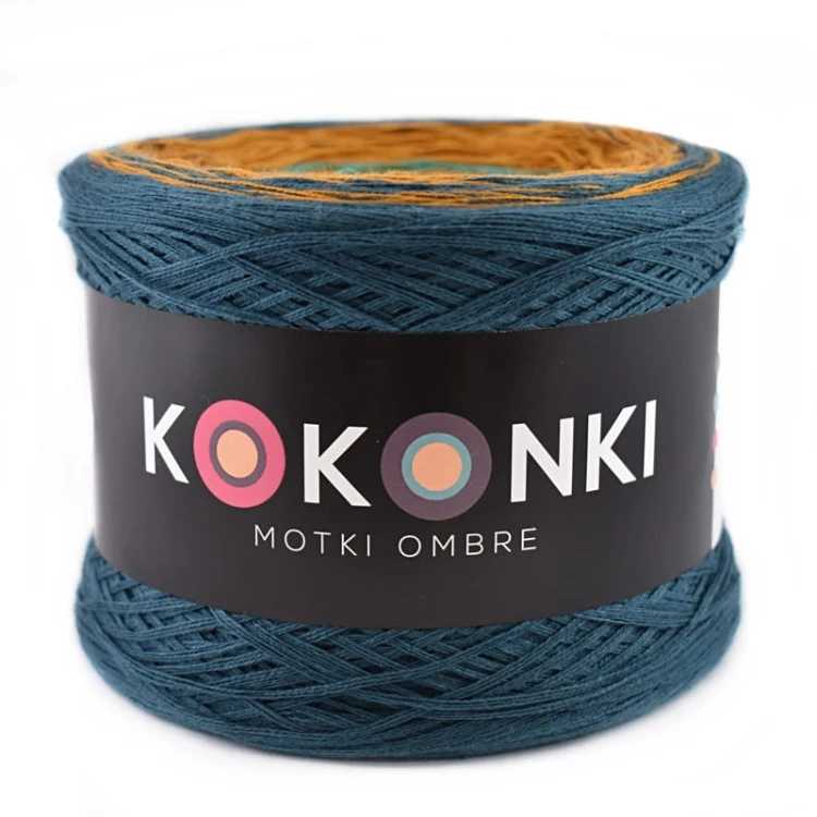 KOKONEK A737 Petrol/musztarda/morski