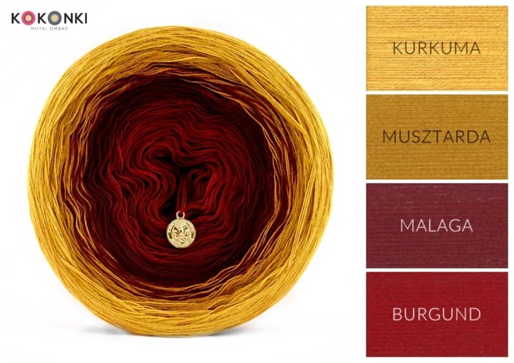 KOKONEK Kurkuma/musztarda/malaga/burgund