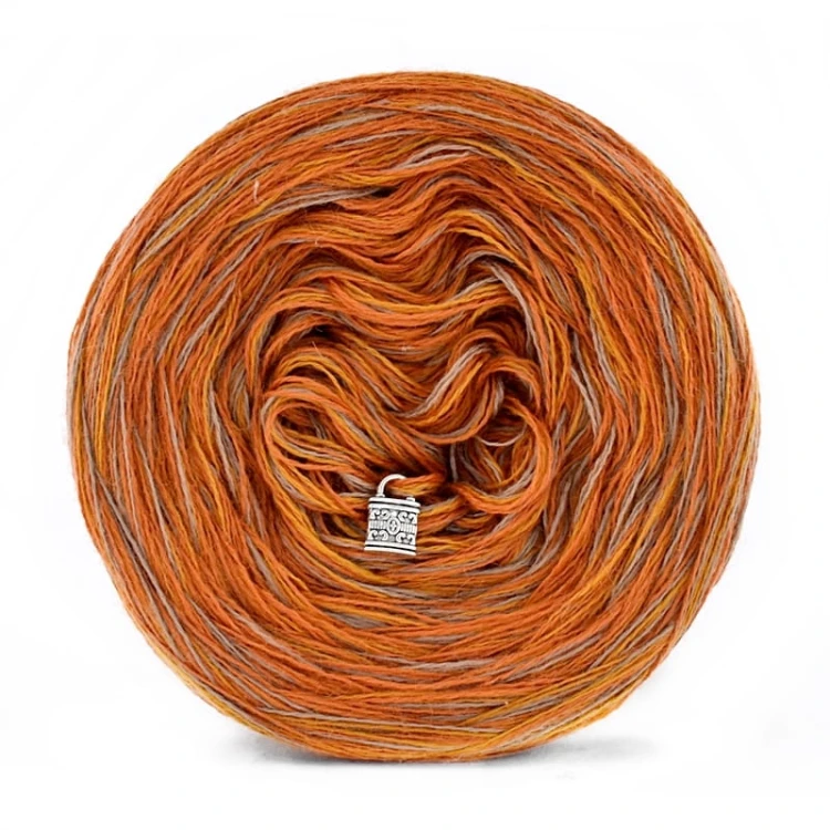 KOKONEK Merino SIX S009 - Ciemny beż/koniak/miodowy
