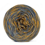 KOKONEK SIX Merino S011 - Ciemny szary/szaro-niebieski melanż/kurkuma / 6 nitek / 230 m / 100 g