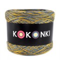 KOKONEK Merino SIX S011 - Ciemny szary/szaro-niebieski melanż/kurkuma