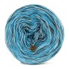 KOKONEK Merino SIX S015 - Ciemny szary/turkus/lodowy błękit
