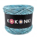 KOKONEK Merino SIX S015 - Ciemny szary/turkus/lodowy błękit
