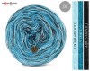 KOKONEK Merino SIX S015 - Ciemny szary/turkus/lodowy błękit