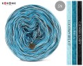 KOKONEK Merino SIX S015 - Ciemny szary/turkus/lodowy błękit