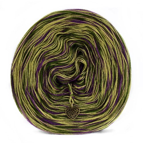 KOKONEK Merino SIX S017 - Ciemny cyklamen/paproć/limetka