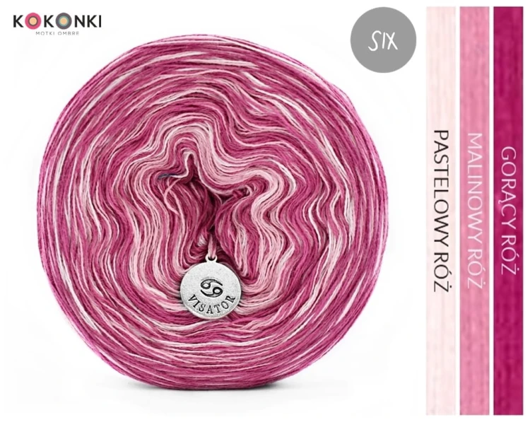 KOKONEK SIX S026 - Gorący róż/malinowy róż/pastelowy róż