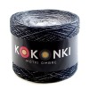 Kokonek shine - Czerń/ciemny szary melanż/średni szary melanż/szary/biel+srebro