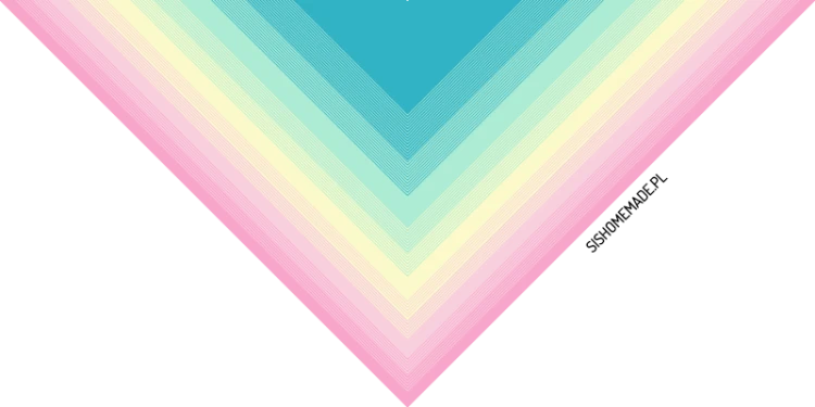 KOKONEK A759 Rainbow Marshmallows by OliMori - Turkus/mięta/wanilia/jasny róż/róż