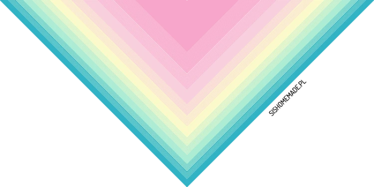 KOKONEK A759 Rainbow Marshmallows by OliMori - Turkus/mięta/wanilia/jasny róż/róż