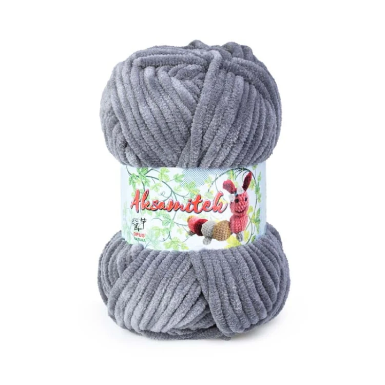 Włóczka Opus Natura Aksamitek 50 g / 1293 szary