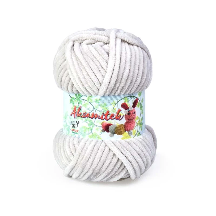 Włóczka Opus Natura Aksamitek 50 g / 804 jasny szary