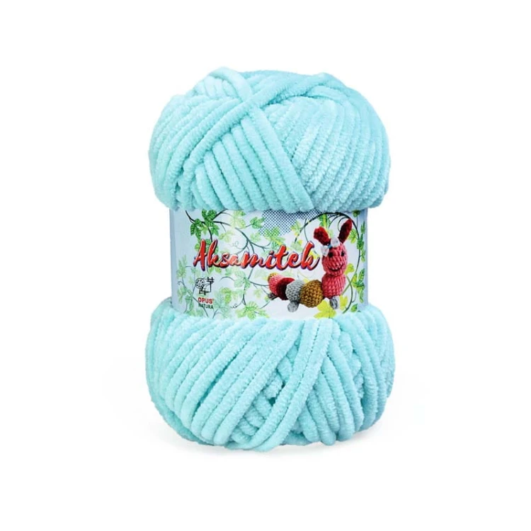 Włóczka Opus Natura Aksamitek 50 g / 810 jasny turkus