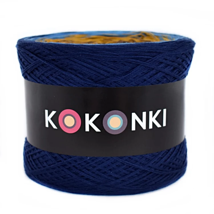 KOKONEK A971 Granat/lazur/musztarda/brąz melanż/beż melanż