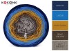 KOKONEK A971 Granat/lazur/musztarda/brąz melanż/beż melanż