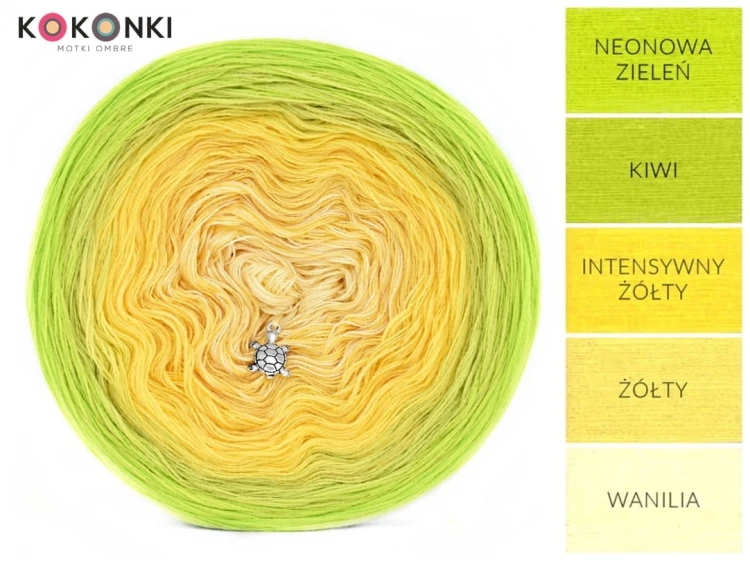 KOKONEK A976 Neonowa zieleń/kiwi/intensywny żółty/żółty/wanilia
