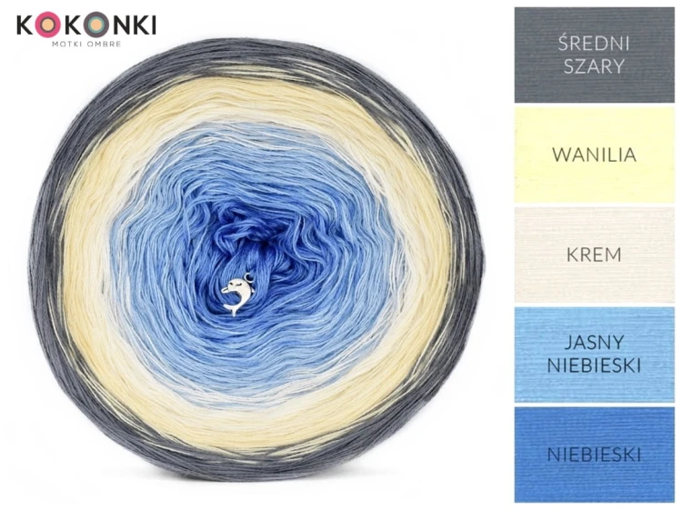 KOKONEK A977 Średni szary/wanilia/krem/jasny niebieski/niebieski