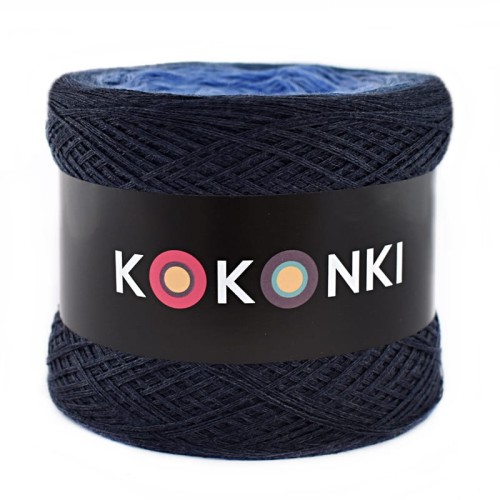 KOKONEK A978 Navy melanż/indygo melanż/jeans melanż/jasny niebieski/błękit