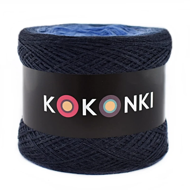 KOKONEK A978 Navy melanż/indygo melanż/jeans melanż/jasny niebieski/błękit