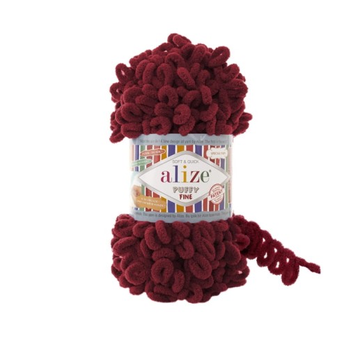 Włóczka Alize Puffy Fine - 107 wiśnia