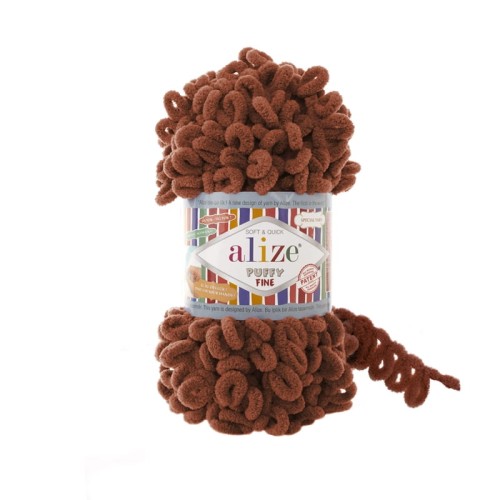 Włóczka Alize Puffy Fine 090 / brąz