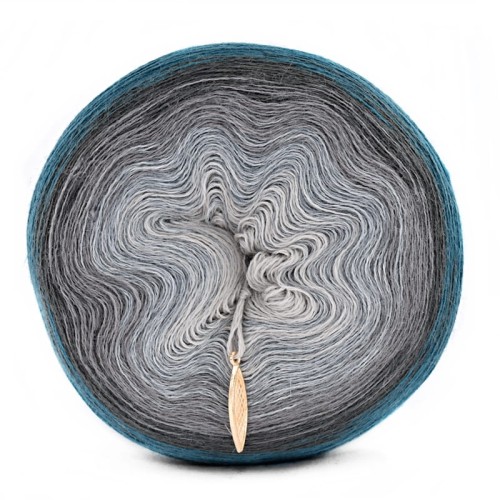 KOKONEK Merino 576 Tajemniczy wzrok - Petrol/ciemny szary/średni szary/szary/jasny szary