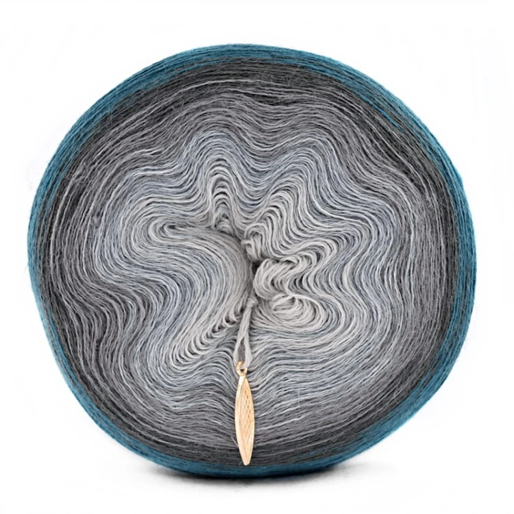 KOKONEK Merino 576 Tajemniczy wzrok - Petrol/ciemny szary/średni szary/szary/jasny szary
