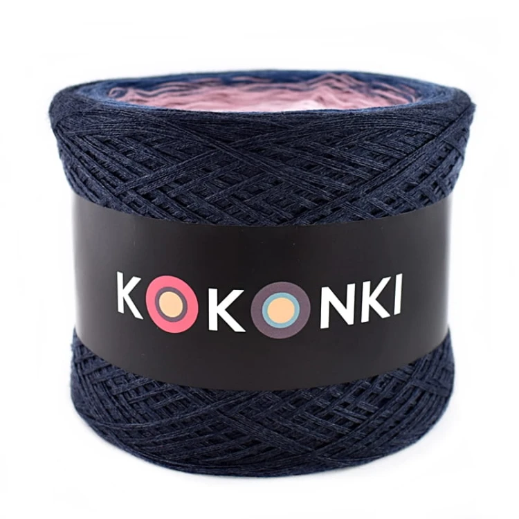KOKONEK A991 Navy melanż/indygo melanż/brudny róż/pastelowy róż/jasny szary