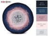 KOKONEK A991 Navy melanż/indygo melanż/brudny róż/pastelowy róż/jasny szary