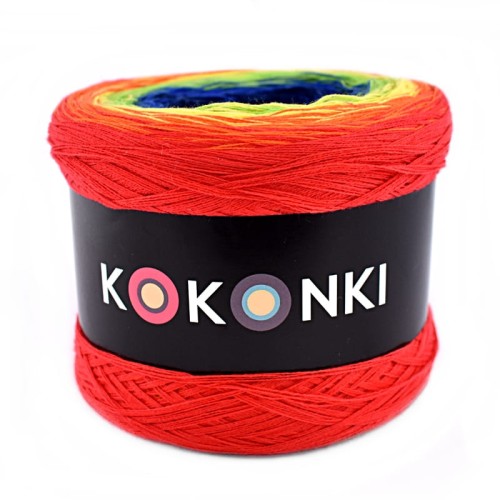 KOKONEK A181 Ognista czerwień/intensywny pomarańcz/intensywny żółty/zielone jabłuszko/szafir/granat/fiolet