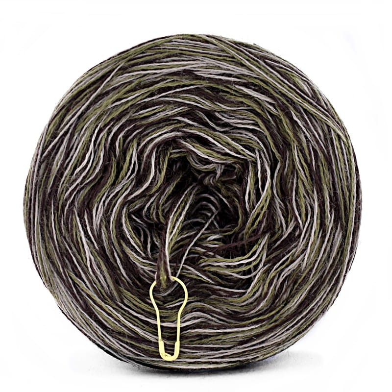 KOKONEK Merino SIX S014 - Khaki/ciemny brąz/cappuccino